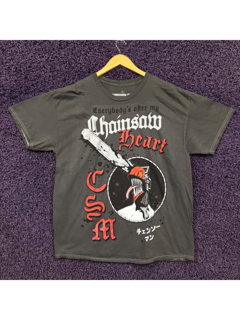 Chainsaw Man Everyone After My Chainsaw Heart CSM T-Shirt L